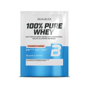 Proteinový srvátkový nápoj BIOTECH USA 28g, Pure Whey, jahoda